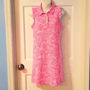 Lilly Pulitzer Luxletic Silvia Dress in Pink Blossom Foxy Llama